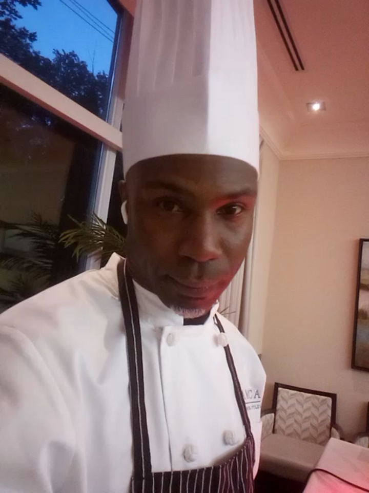 Chef Whittaker in chef whites