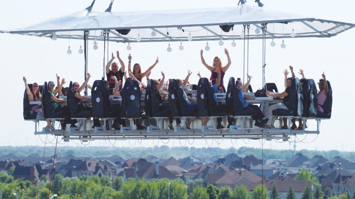 Dinner in the Sky team at the Canadian National Exhibition in Toronto